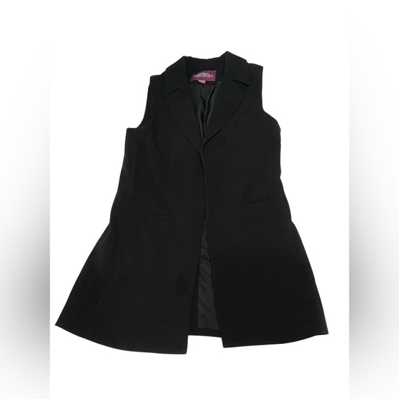 SAVILE ROW - On Trend - Black‎ Blazer Vest - Size S - Picture 1 of 9